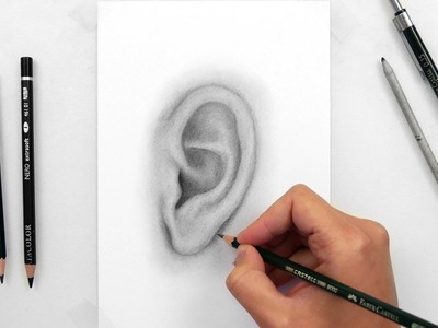 Ear Study | Drawing a Realistic Ear with Graphite pencils