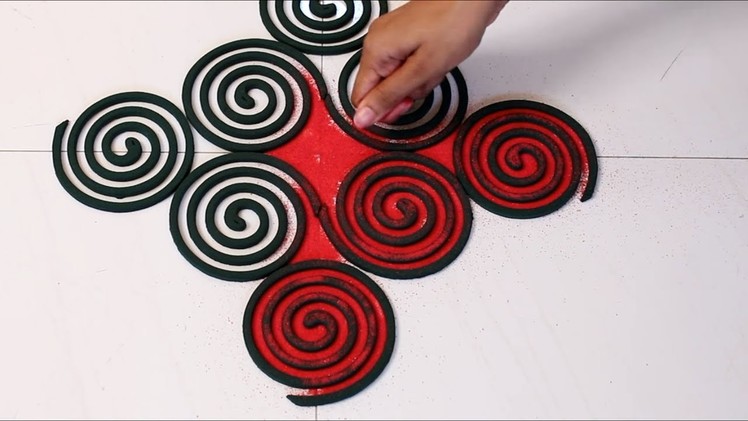 Easy and Fast Rangoli Design 2017 || Any One can make this