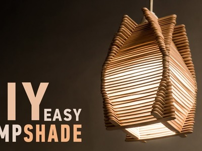 Easy DIY Ideas for Homedecor: Making Craft Stick Lampshade
