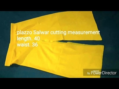 Easy palazzo salwar cutting video