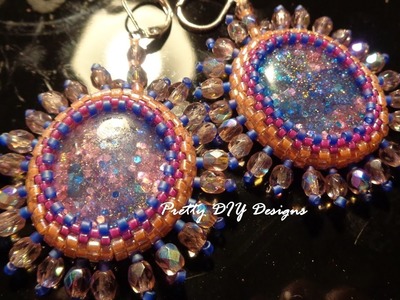 Galaxy Dangle Earrings (Tubular Peyote Stitch)