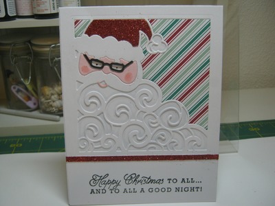 Holly Jolly Santa - with Detailed Santa Thinlit - LOVE THIS CARD!!!