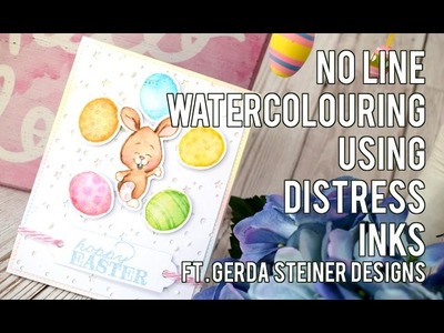 Hoppy Easter - No Line Watercolouring Using Distress Inks ft Gerda Steiner Designs