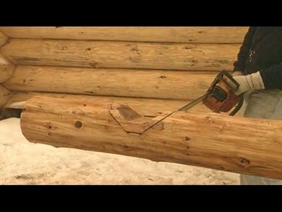 How to cut notches for log cabin