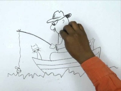 How to Draw a Man Fishing