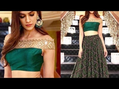 How to make off shoulder crop top.inspired by kriti sanon.hindi