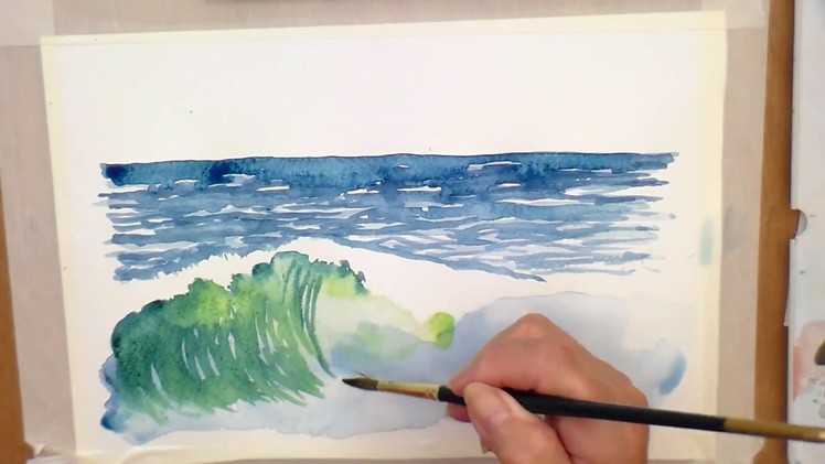 How to paint a wave in watercolour - one lecture from a course
