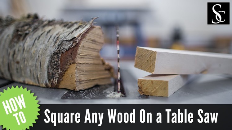 How to square any piece of wood using only a table saw and a straight board