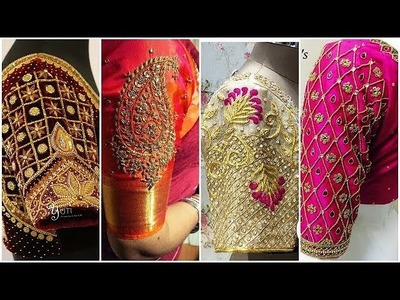 Latest Silk Saree Embroidery Blouse Designs