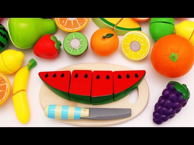 Learn Fruit Names with Cutting Fruit Playset for Children RL