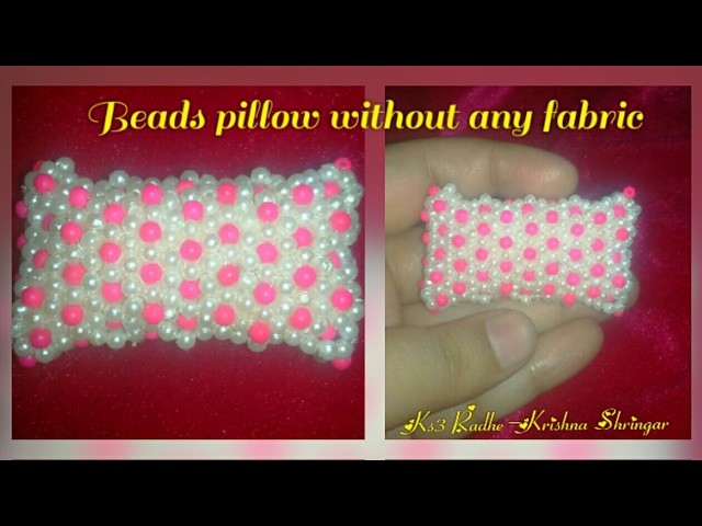 Make beaded pillow for Ladoo Gopal - No fabric only Pearls - Easy way step by step in Hindi,Part1.2