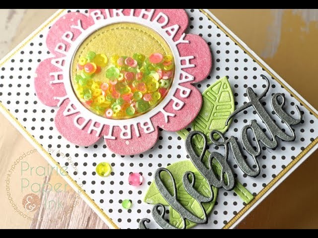 MFT Shaker Flower Birthday Card | Gansai Tambi Pearl Colors