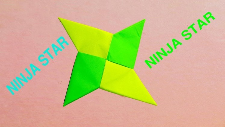 Paper Ninja Star - How to make a throwing four Bladed Ninja star - origami Ninja Blade