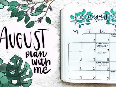 Plan with me || august bullet journal setup
