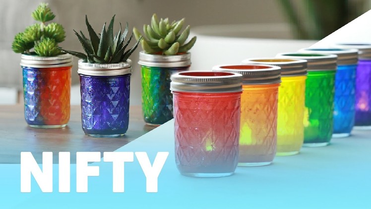 Rainbow Mason Jars