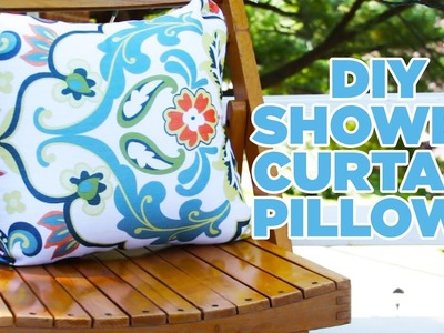 Turn A Shower Curtain Into Outdoor Pillows