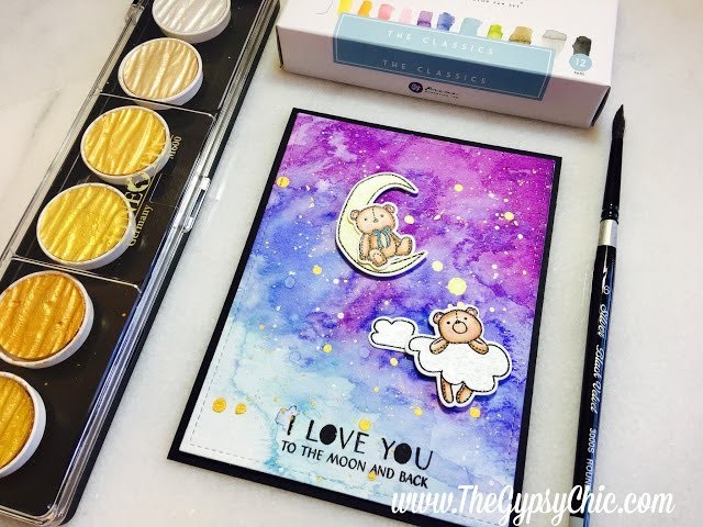 Wplus9 Little Dreamers Card Tutorial  |  Easy Watercoloring Prima Watercolor Confections