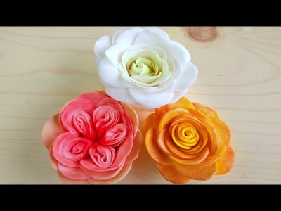 3 Easy & Beautiful sugar roses with the "Easiest Rose Cutter Ever" - sugar flowers for beginners