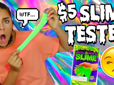 $5 Slime Kit TESTED! GLOW IN THE DARK Slime Kit! CRAZY GOOEY SLIME!