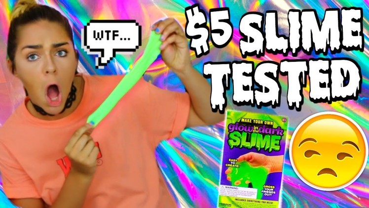$5 Slime Kit TESTED! GLOW IN THE DARK Slime Kit! CRAZY GOOEY SLIME!