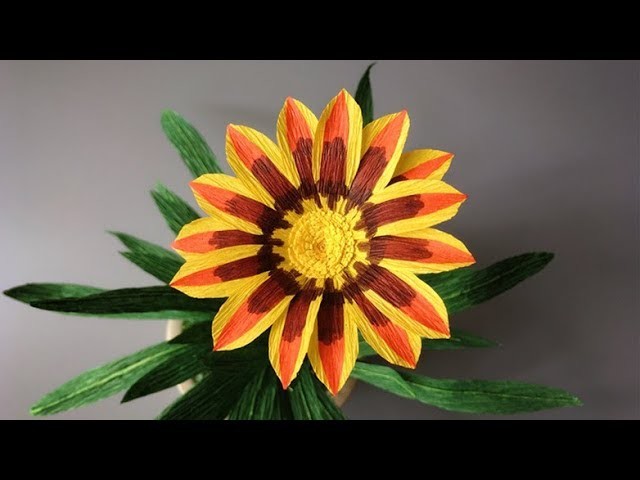 ABC TV | How To Make Gazania Rigens Paper Flower From Crepe Paper - Craft Tutorial