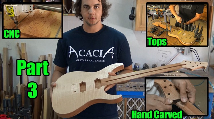 Acacia Guitars - CNC Body, Glue Top, Carve Neck - Video 3 of 9