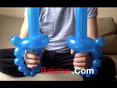 Balloon Pirate Sword - Step by step tutorial (for beginners)