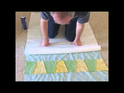 Basting a Quilt with Hairspray