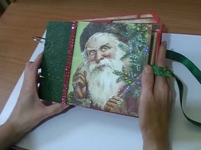 Bo Bunny Father Christmas mini album one on one swap with Sue (Create1602)