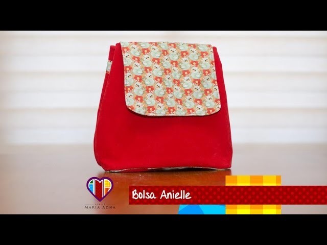 Bolsa mochila de tecido Anielle - Fabric backpack bag. Make a fabric backpack bag. Fabric bags