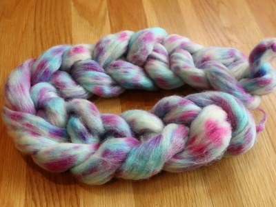 Breaking Wilton's Violet Food Coloring for Speckled Roving