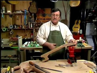 Carving the classical guitar neck: instructional guitar building video