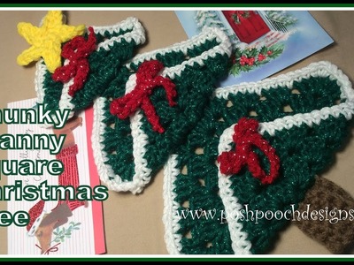 Chunky Granny Square Christmas Tree Crochet Pattern