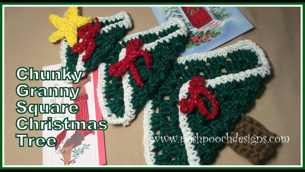 Chunky Granny Square Christmas Tree Crochet Pattern