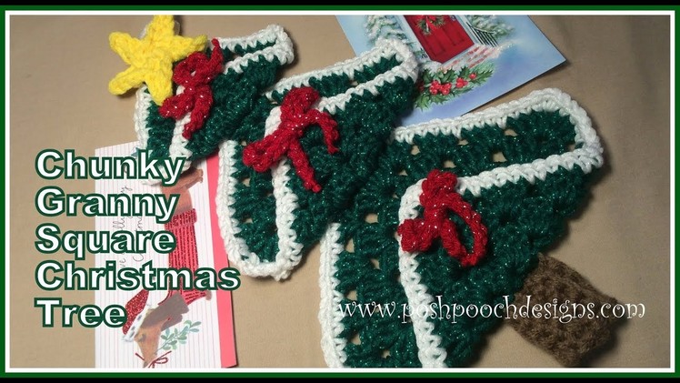 Chunky Granny Square Christmas Tree Crochet Pattern