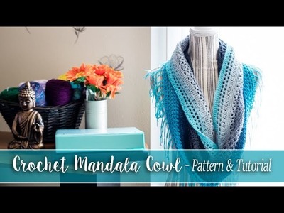 Crochet Mandala Cowl for the Lion Brand Mandala Yarn - with link to written pattern