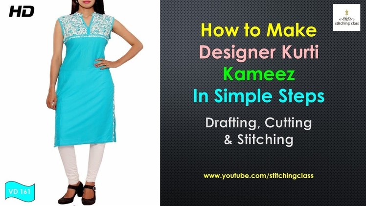 Designer kurti cutting and stitching in hindi, Kameez Cutting and Stitching, Designer kurti 2017