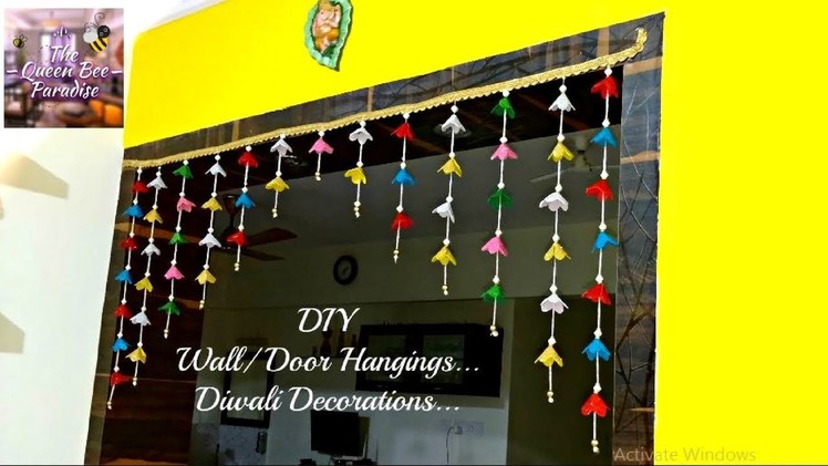 DIY-Door Hangings-Easy Craft using glitter foam sheet