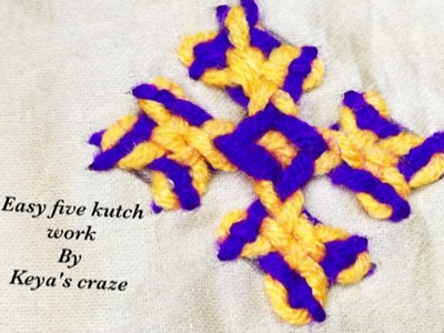 Easy five kutch work.gujrati.shindhi work.Marash embroidery.Keya's craze hand embroidery-40