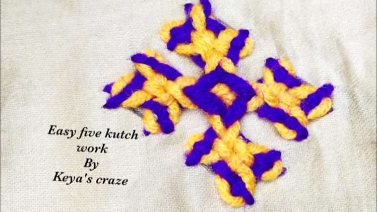 Easy five kutch work.gujrati.shindhi work.Marash embroidery.Keya's craze hand embroidery-40