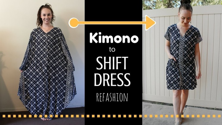 Episode 1: Blue Kimono to Shift Dress Refashion!