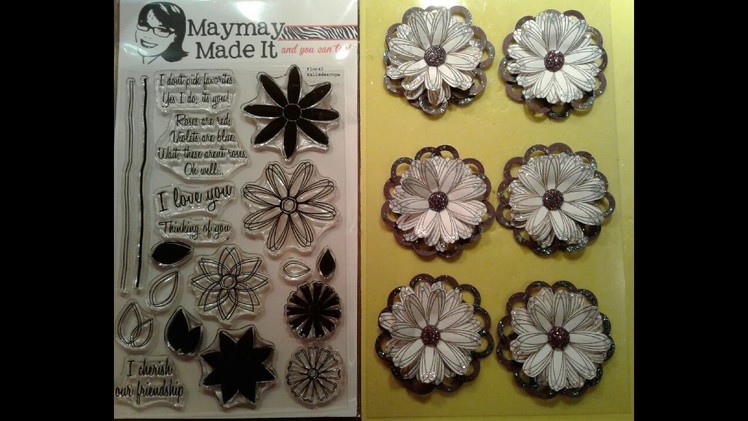 Guest Designer For MayMaymadeit Stamps Make Flower Embellishments