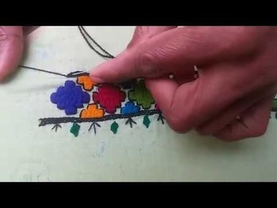 Hand Embroidery: Balochi Tankka.Baluchi stitch