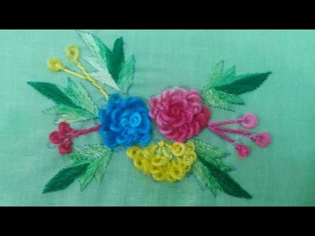 Hand Embroidery: Gobhi Phool.cabbage flower Part-2
