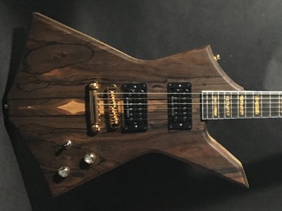 Hobbyist Custom Electric Guitar Body Build Ziricote.Black Limba