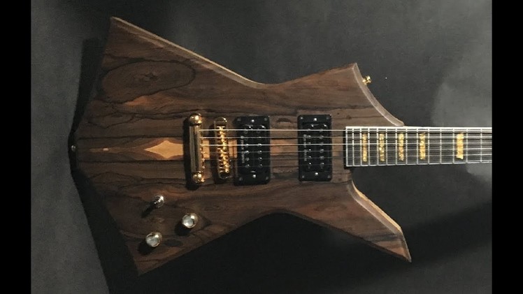Hobbyist Custom Electric Guitar Body Build Ziricote.Black Limba