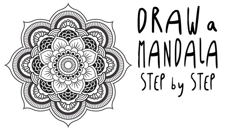 How to draw a MANDALA step by step for BEGINNERS (EASY)