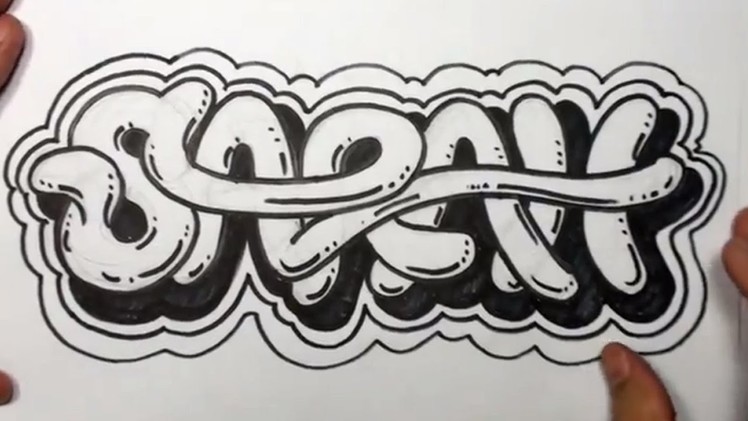 How to Draw Graffiti Letters - Write Sarah in Cool letters | MAT