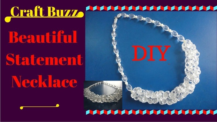 How to make a beautiful beaded statement necklace at home????Craft Buzz# DIY PROJECT