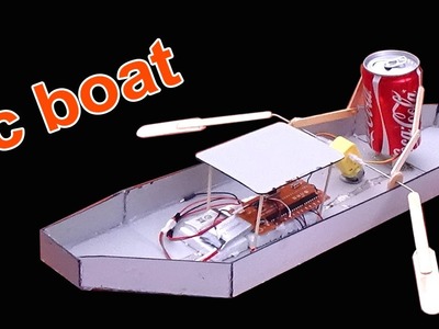 How to Make a Boat - Homemade RC boat Simple and Easy - DIY Rowing Boat